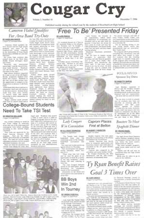 Cougar Newspaper Article